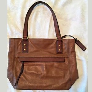 Fossil Molly Double Handle Leather Tote HTF